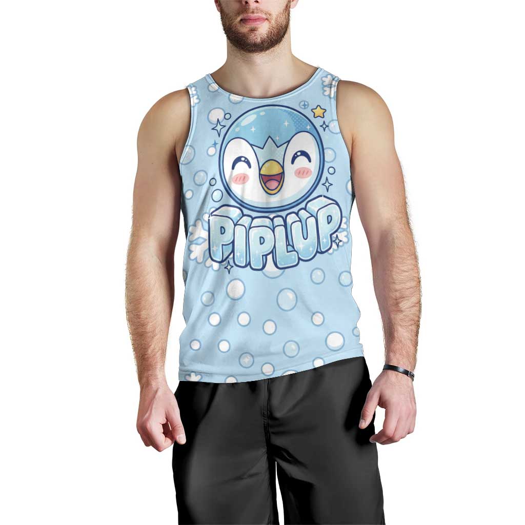 Piplup Men Tank Top Cute Winter Snowflake Art
