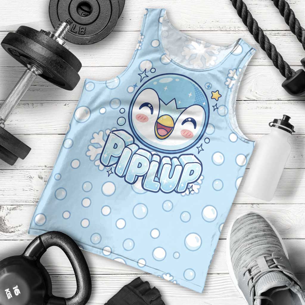 Piplup Men Tank Top Cute Winter Snowflake Art