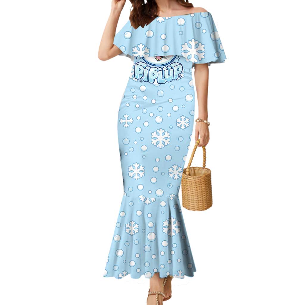 Piplup Mermaid Dress Cute Winter Snowflake Art
