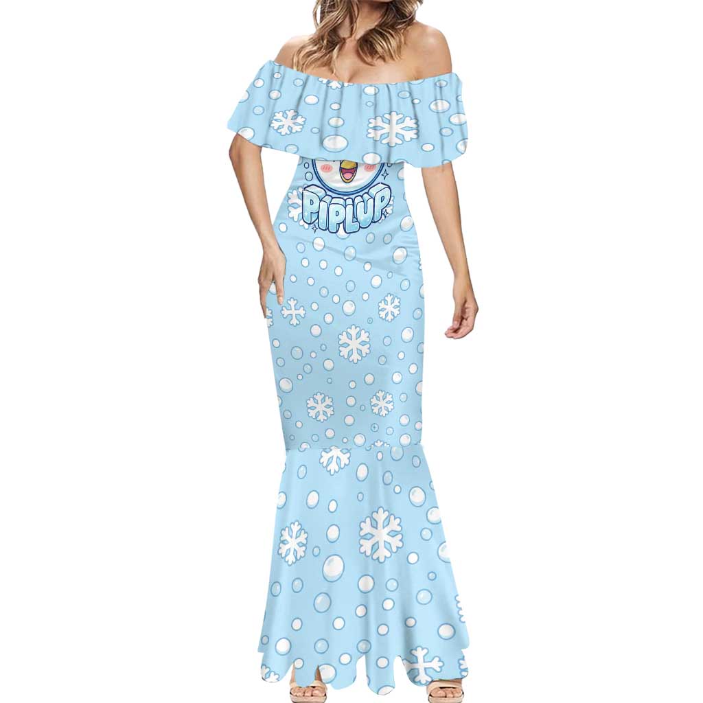 Piplup Mermaid Dress Cute Winter Snowflake Art