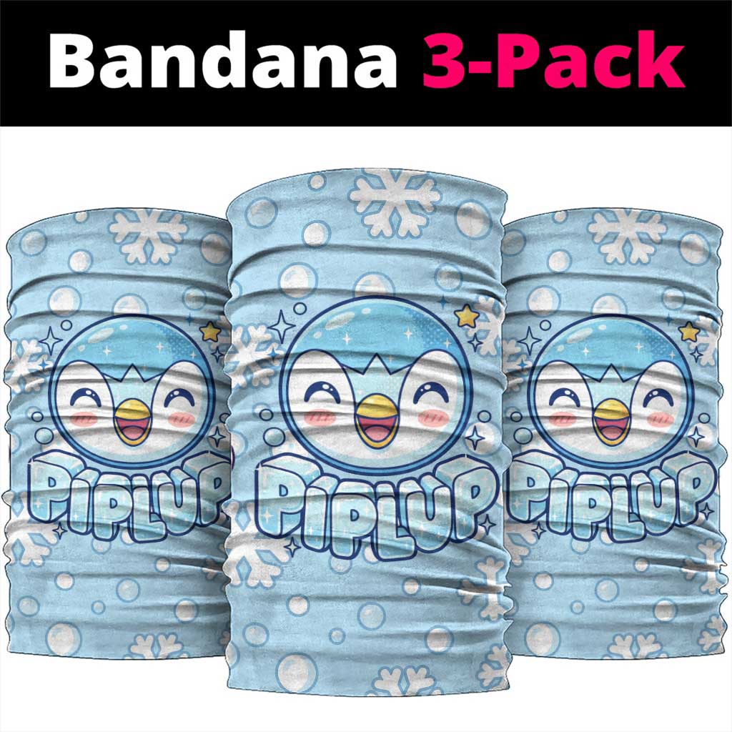 Piplup Neck Gaiter Cute Winter Snowflake Art