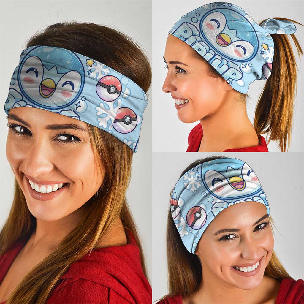 Piplup Neck Gaiter Cute Winter Snowflake Art