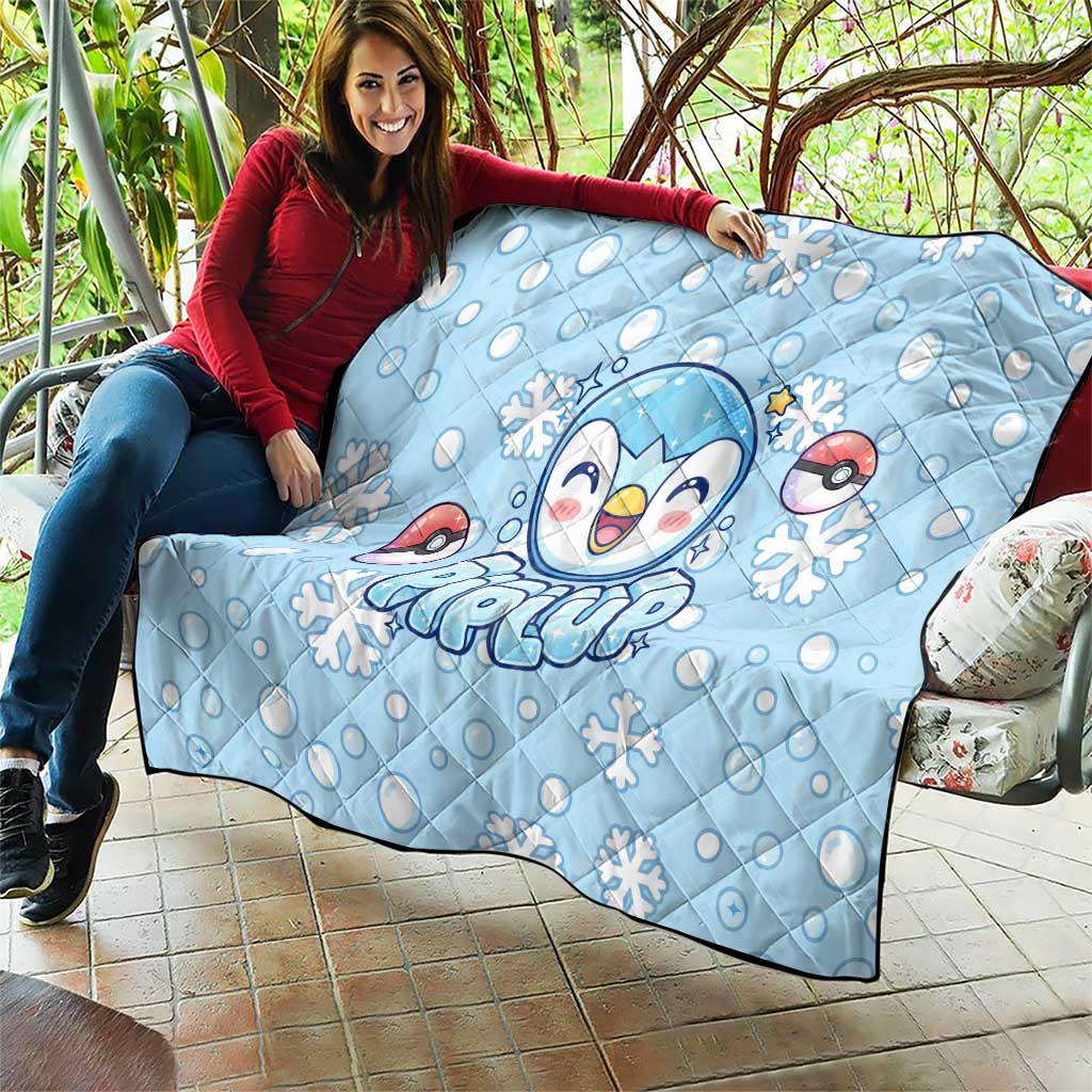Piplup Quilt Cute Winter Snowflake Art