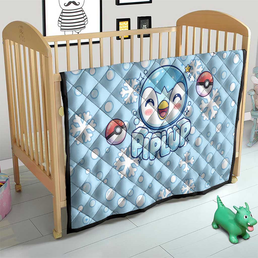 Piplup Quilt Cute Winter Snowflake Art