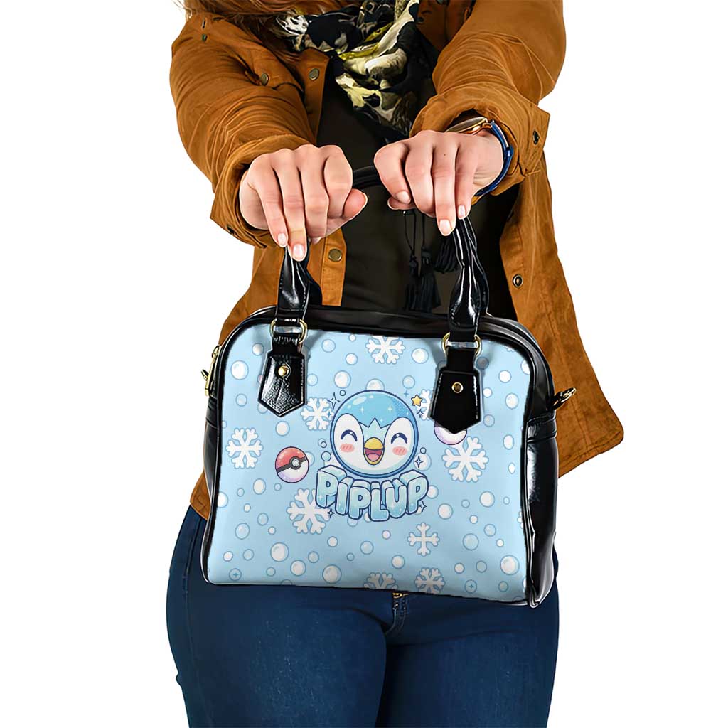 Piplup Shoulder Handbag Cute Winter Snowflake Art