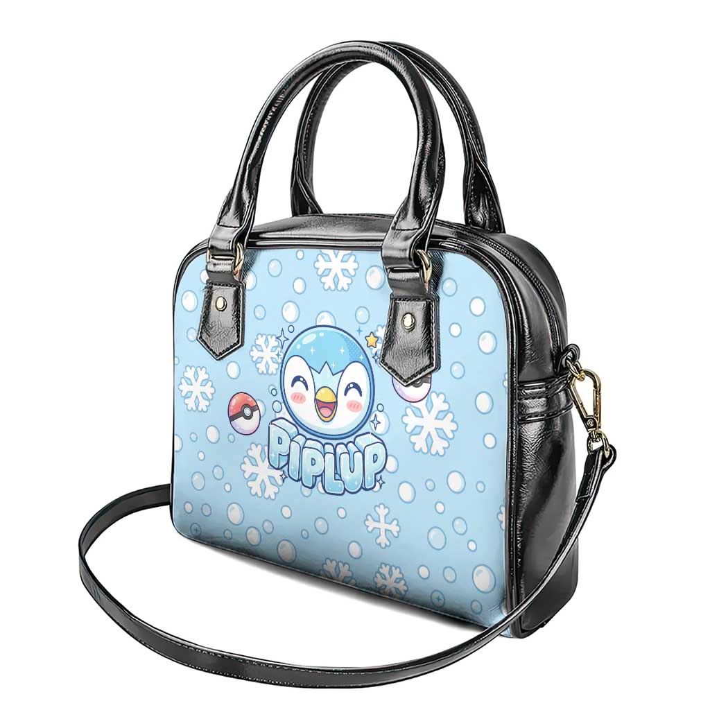 Piplup Shoulder Handbag Cute Winter Snowflake Art