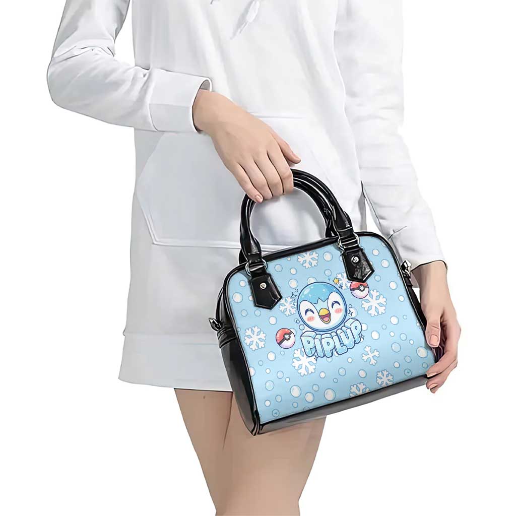 Piplup Shoulder Handbag Cute Winter Snowflake Art