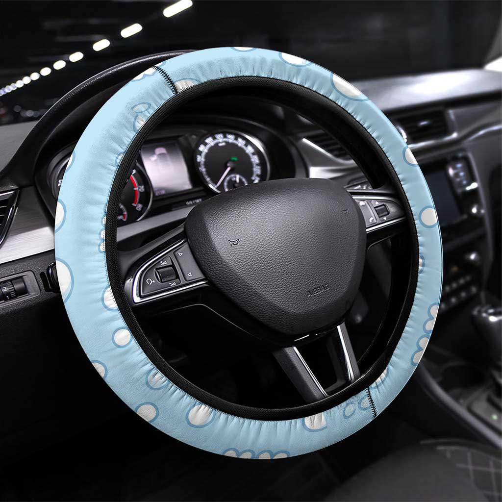Piplup Steering Wheel Cover Cute Winter Snowflake Art
