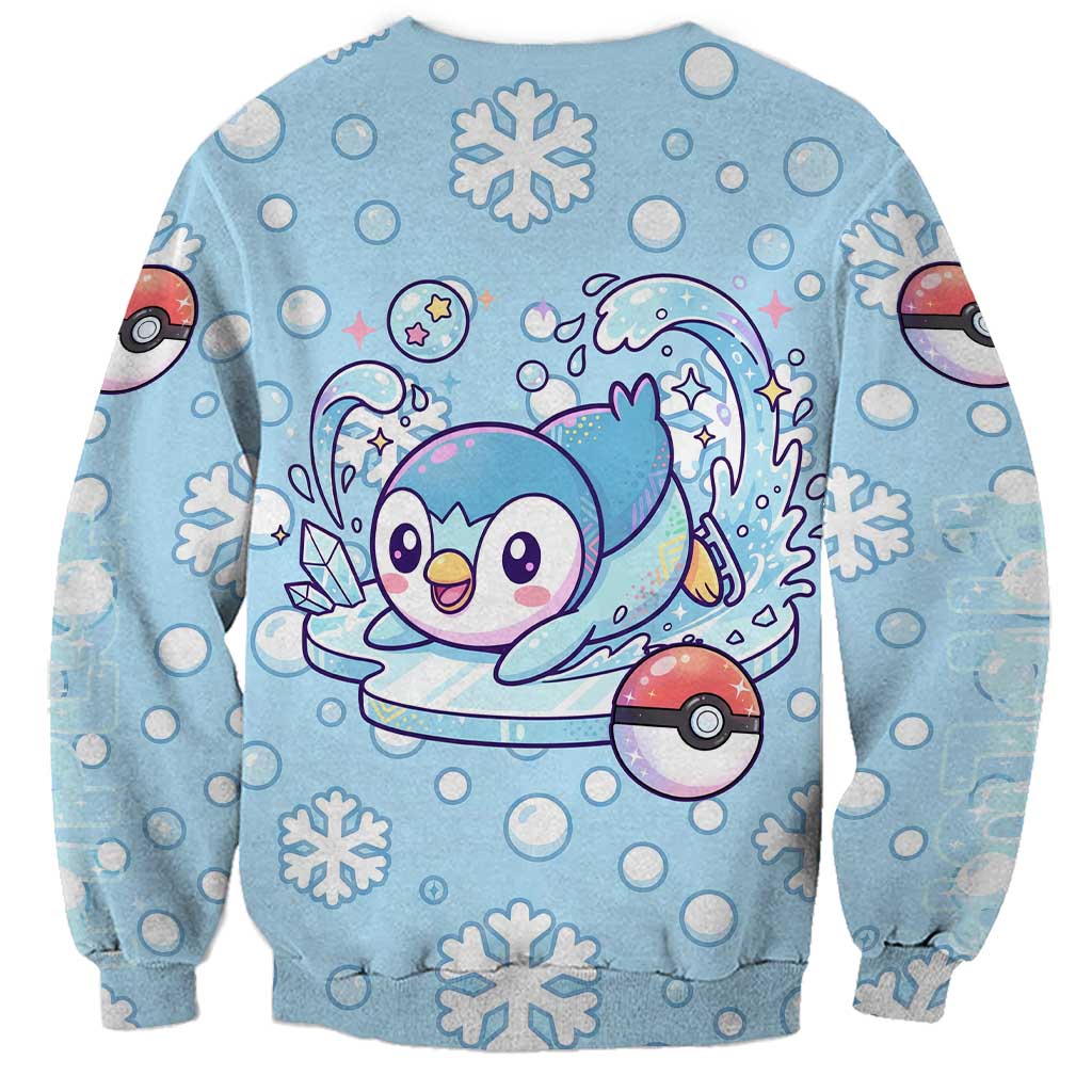 Piplup Sweatshirt Cute Winter Snowflake Art