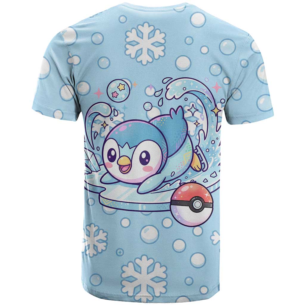 Piplup T Shirt Cute Winter Snowflake Art