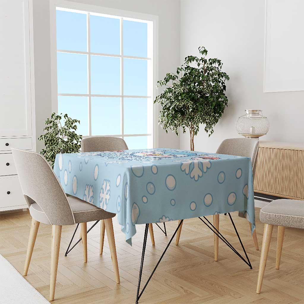 Piplup Tablecloth Cute Winter Snowflake Art