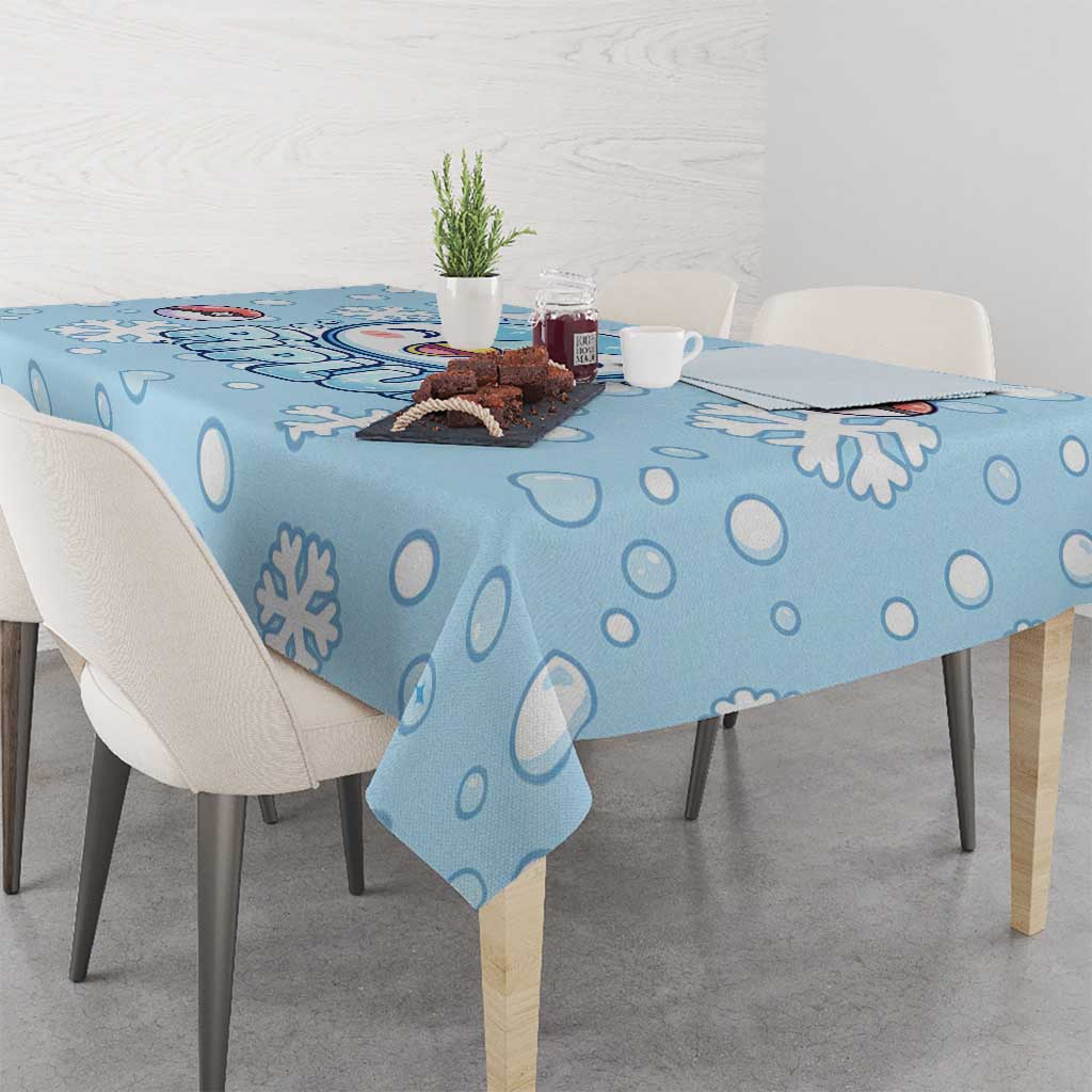Piplup Tablecloth Cute Winter Snowflake Art