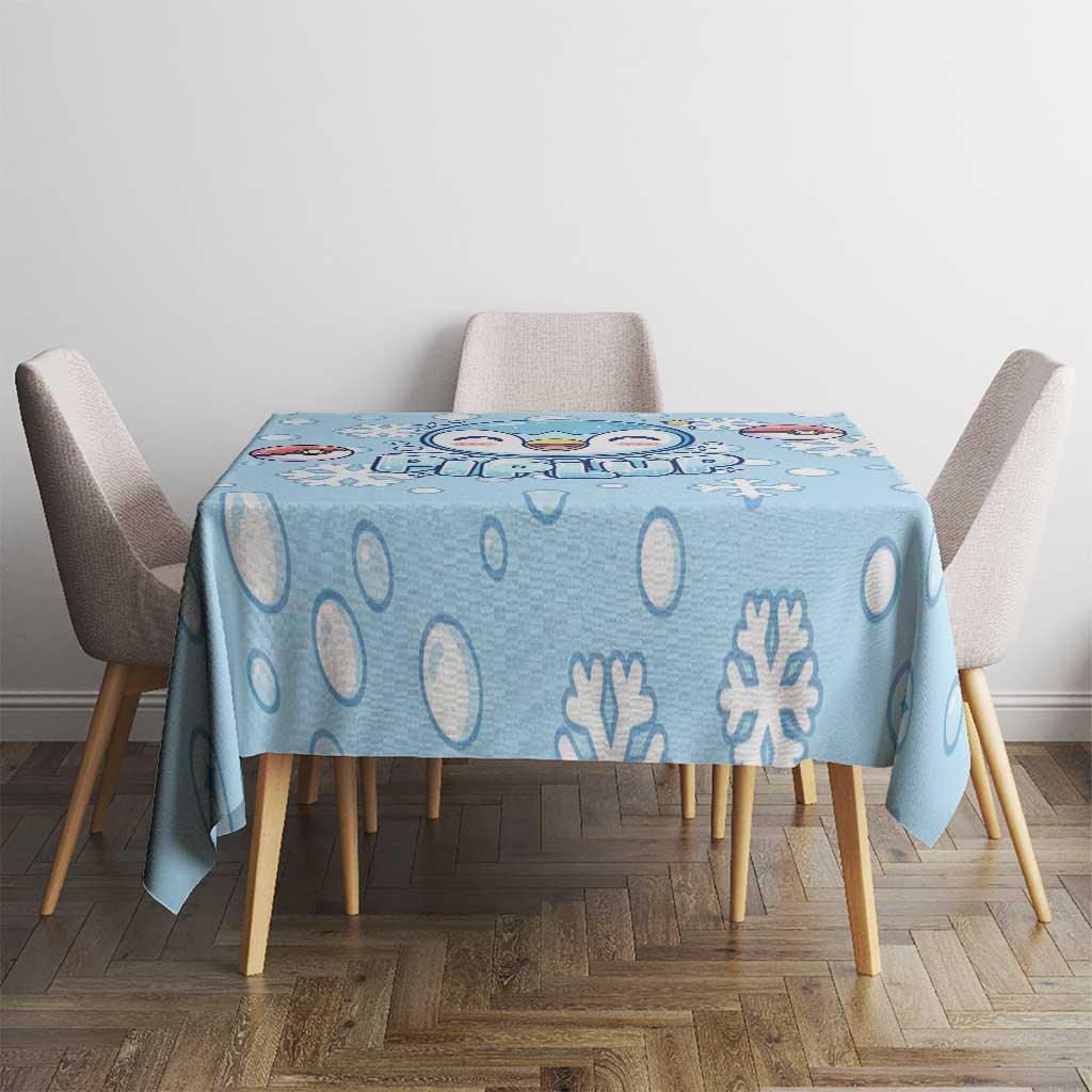 Piplup Tablecloth Cute Winter Snowflake Art