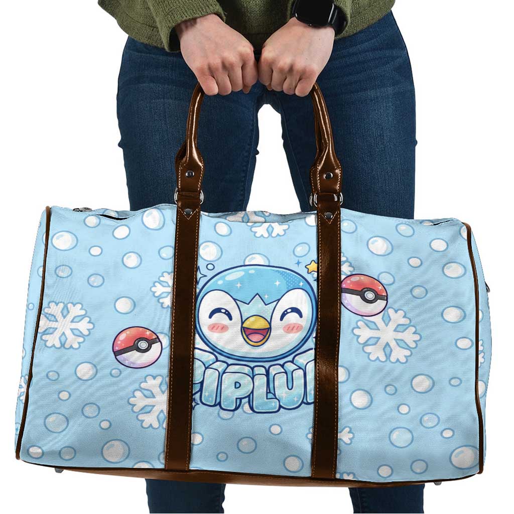 Piplup Travel Bag Cute Winter Snowflake Art