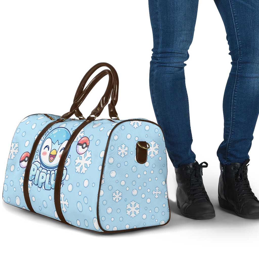 Piplup Travel Bag Cute Winter Snowflake Art