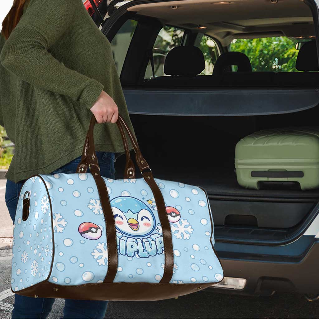Piplup Travel Bag Cute Winter Snowflake Art