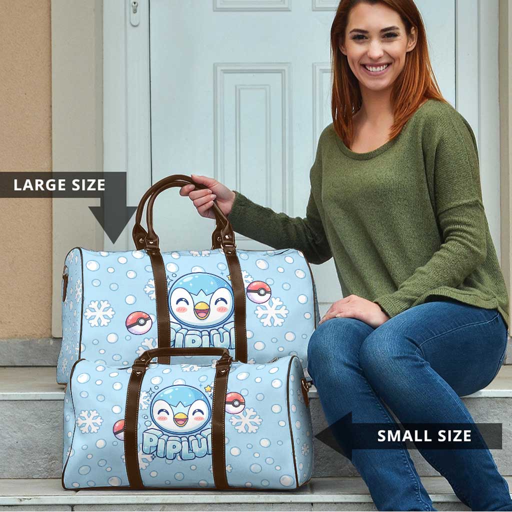 Piplup Travel Bag Cute Winter Snowflake Art