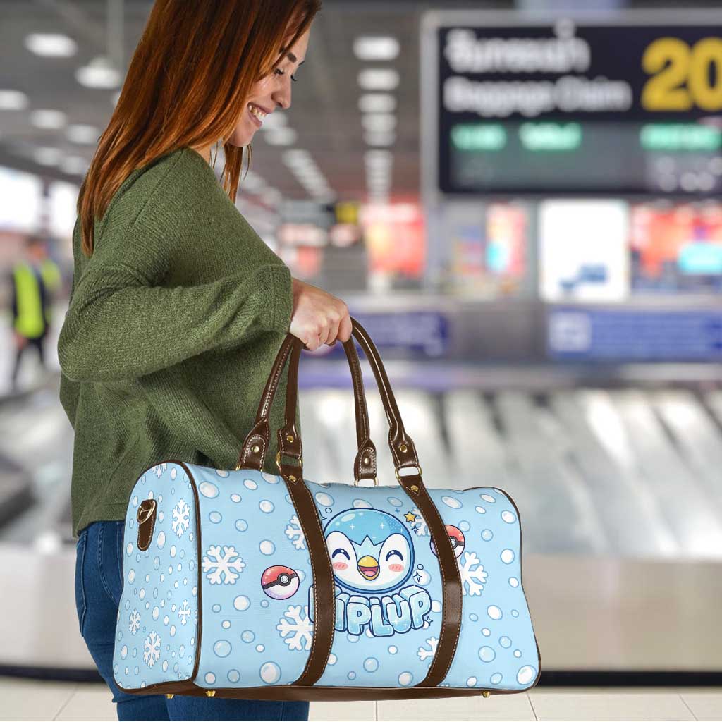 Piplup Travel Bag Cute Winter Snowflake Art