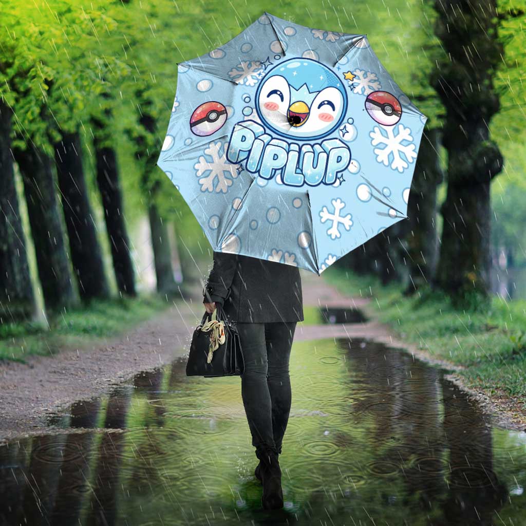 Piplup Umbrella Cute Winter Snowflake Art