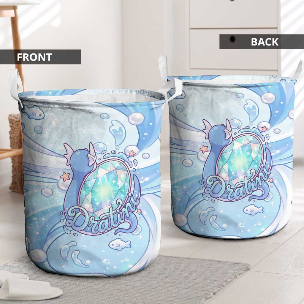 Dratini Laundry Basket Pastel Aquatic Crystal Art