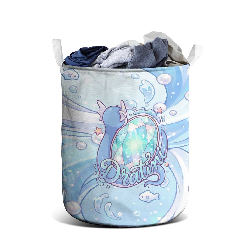 Dratini Laundry Basket Pastel Aquatic Crystal Art