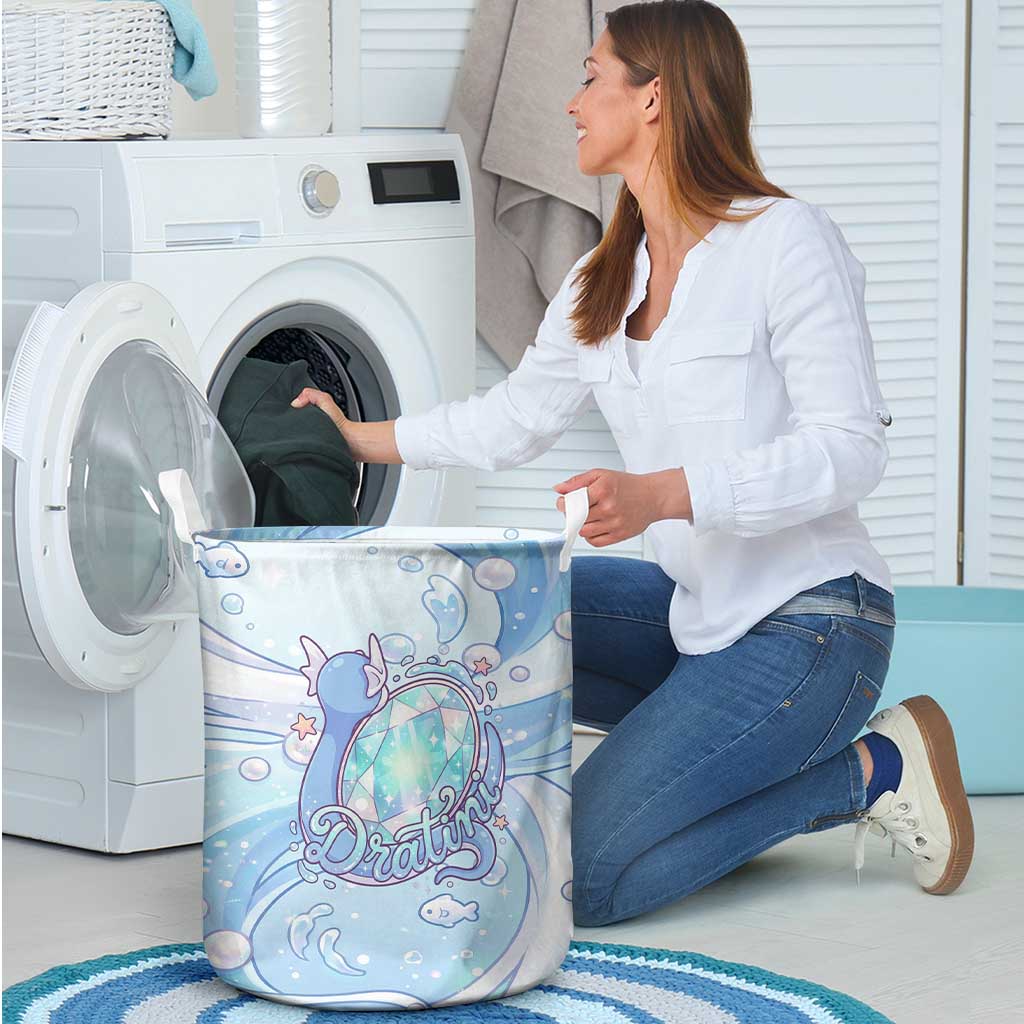Dratini Laundry Basket Pastel Aquatic Crystal Art
