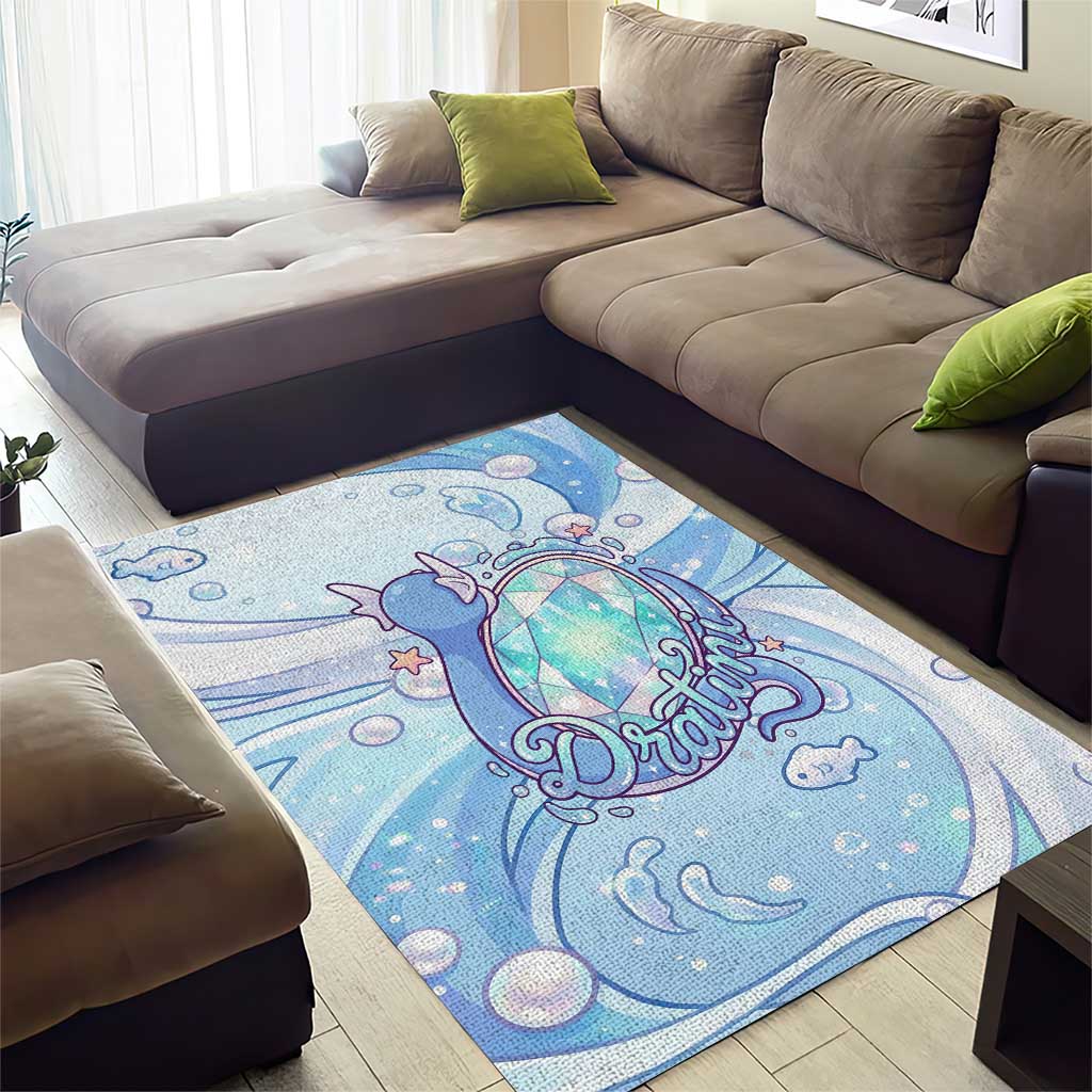 Dratini Area Rug Pastel Aquatic Crystal Art