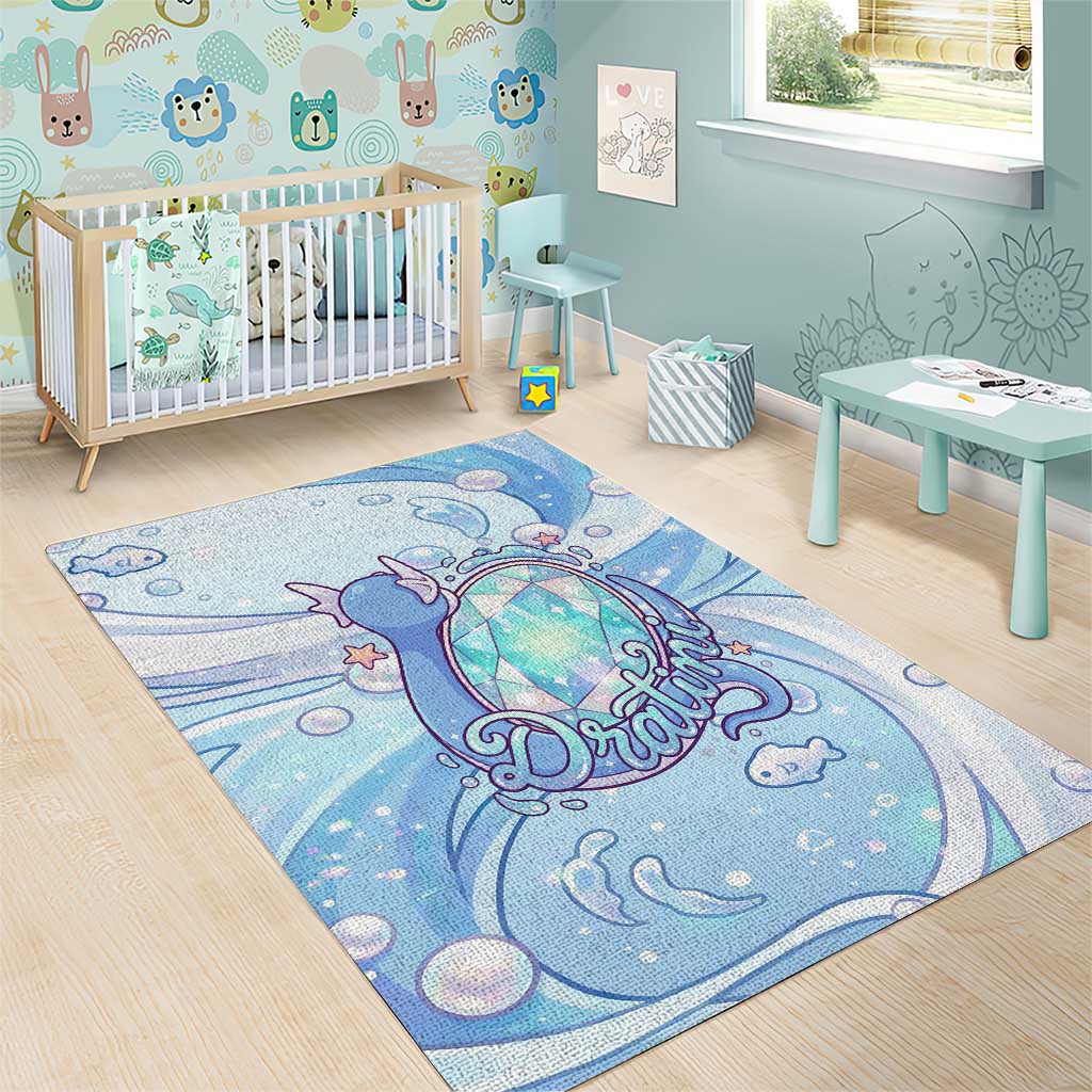 Dratini Area Rug Pastel Aquatic Crystal Art