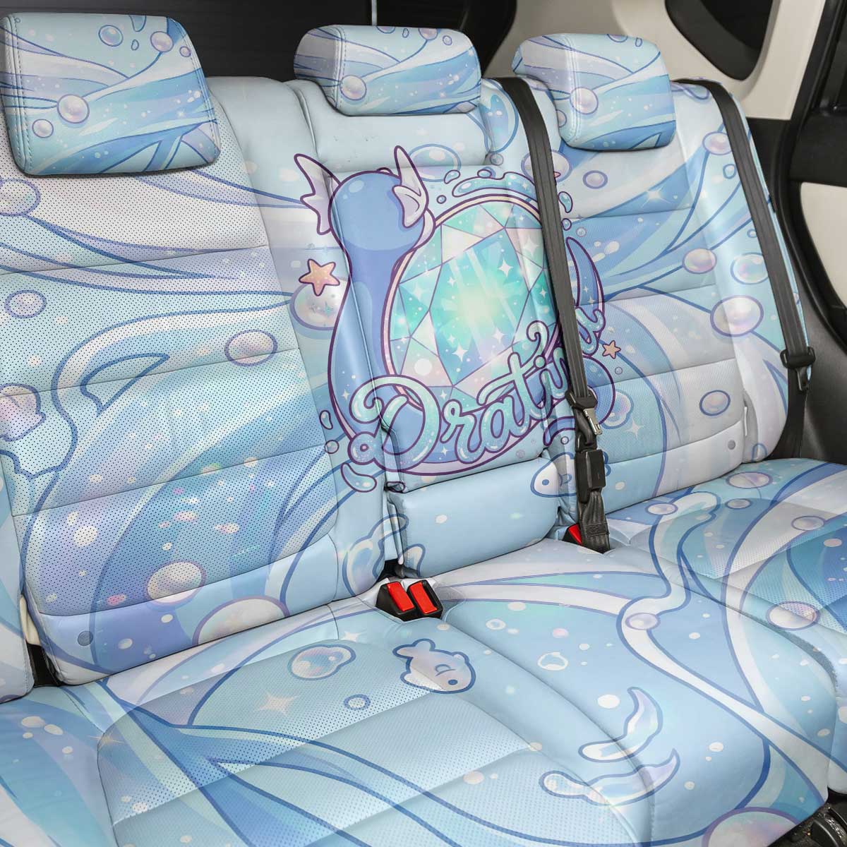 Dratini Back Car Seat Cover Pastel Aquatic Crystal Art