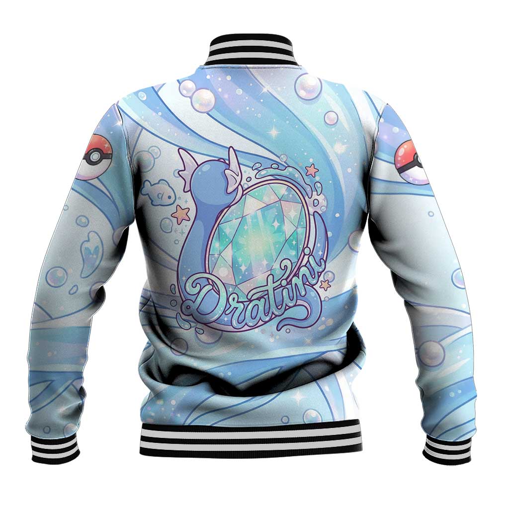 Dratini Baseball Jacket Pastel Aquatic Crystal Art