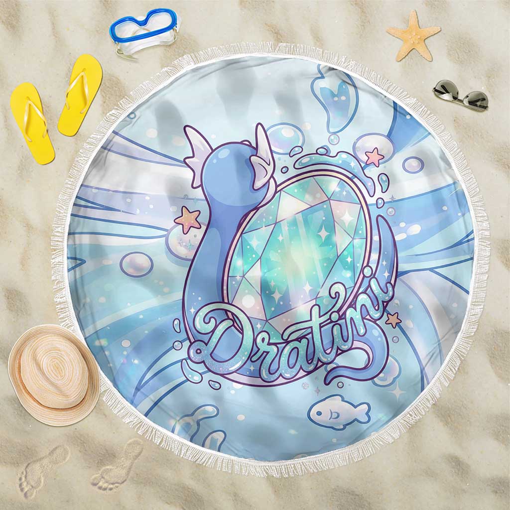 Dratini Beach Blanket Pastel Aquatic Crystal Art