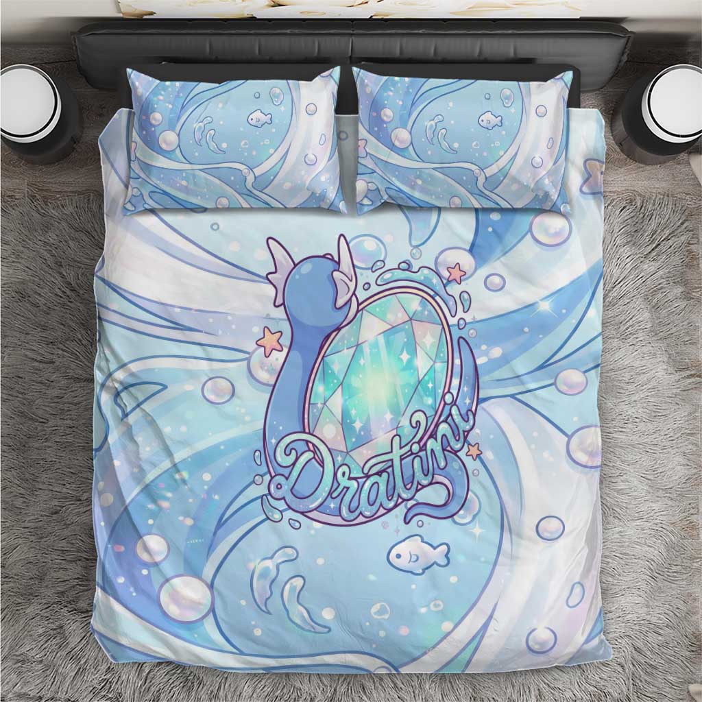 Dratini Bedding Set Pastel Aquatic Crystal Art