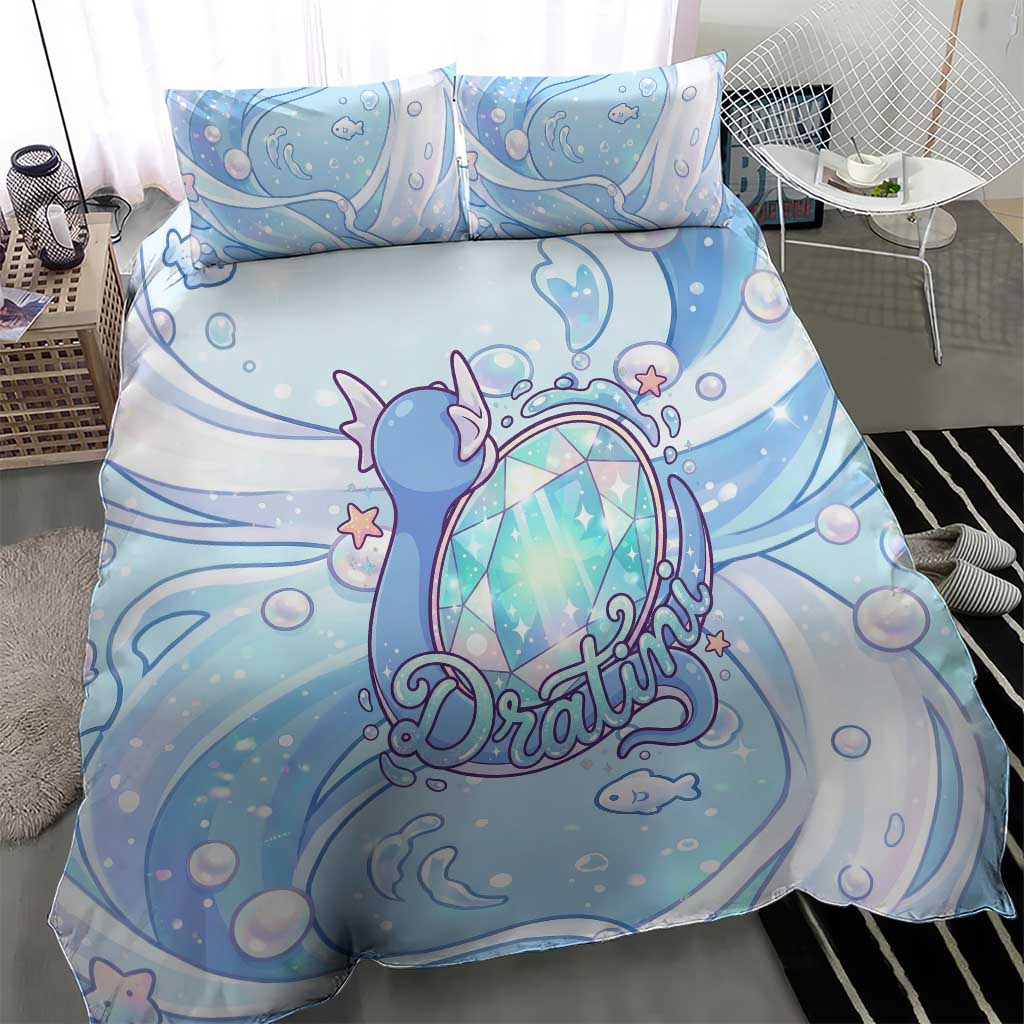 Dratini Bedding Set Pastel Aquatic Crystal Art