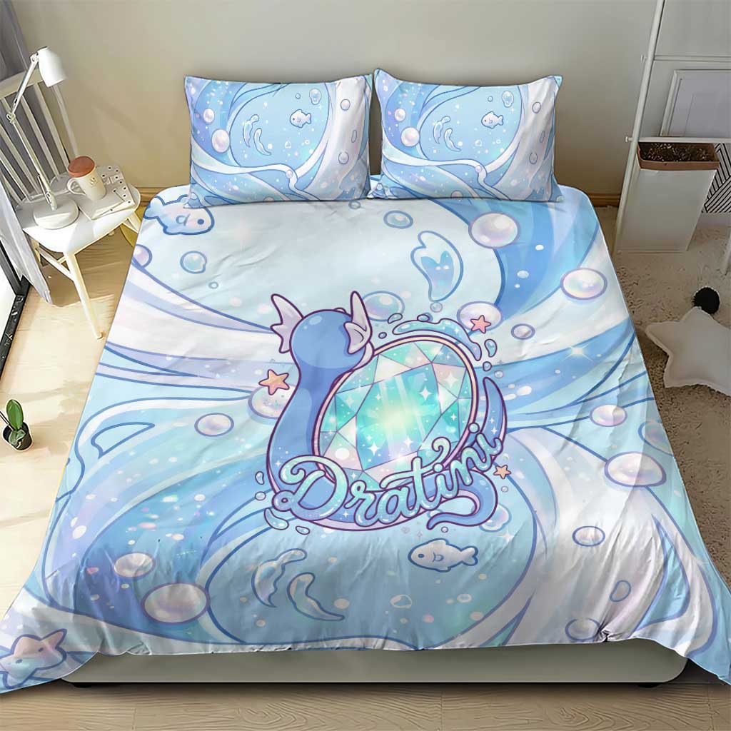 Dratini Bedding Set Pastel Aquatic Crystal Art