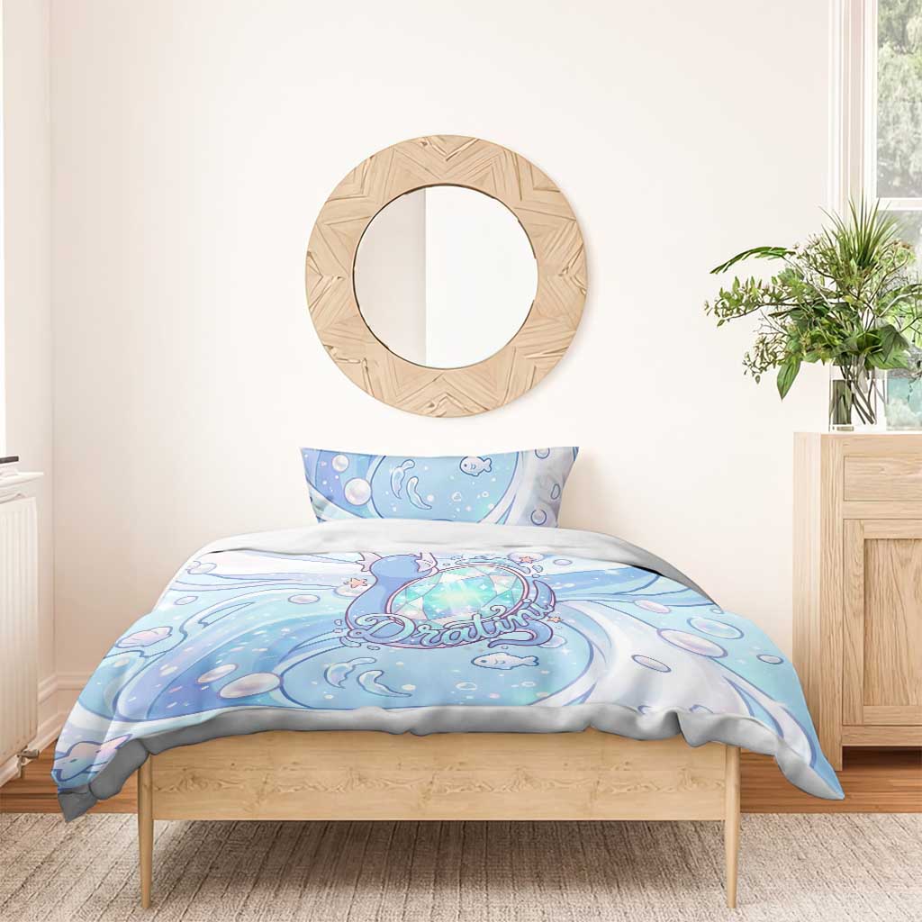 Dratini Bedding Set Pastel Aquatic Crystal Art