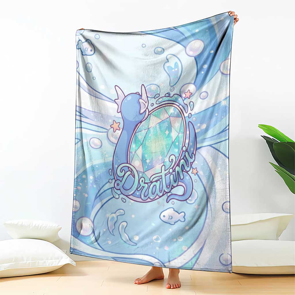 Dratini Blanket Pastel Aquatic Crystal Art