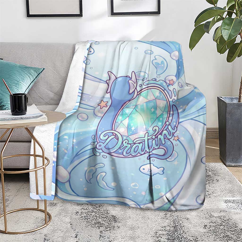 Dratini Blanket Pastel Aquatic Crystal Art