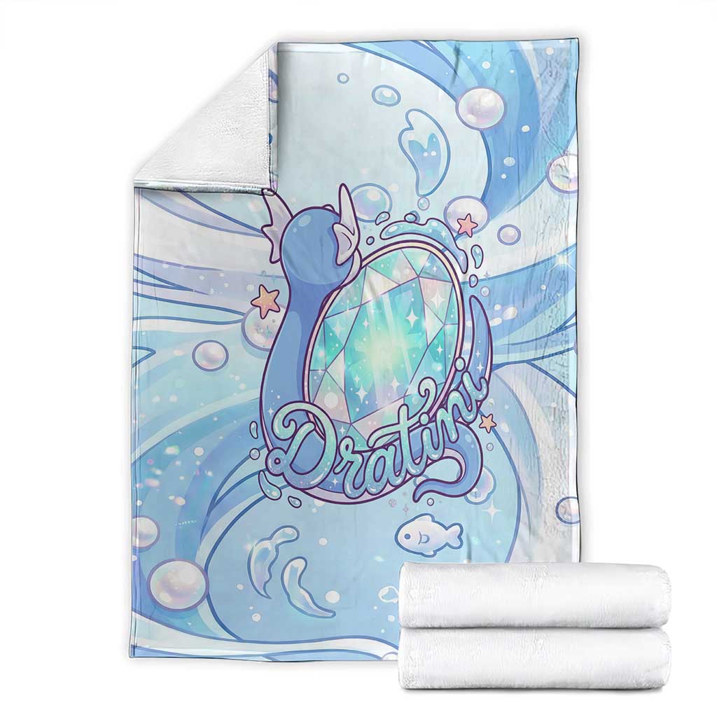 Dratini Blanket Pastel Aquatic Crystal Art