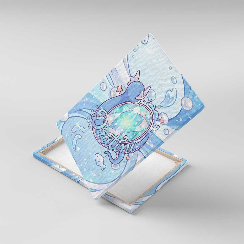 Dratini Canvas Wall Art Pastel Aquatic Crystal Art