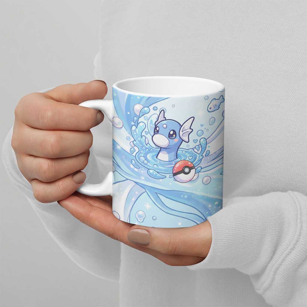 Dratini Ceramic Mug Pastel Aquatic Crystal Art