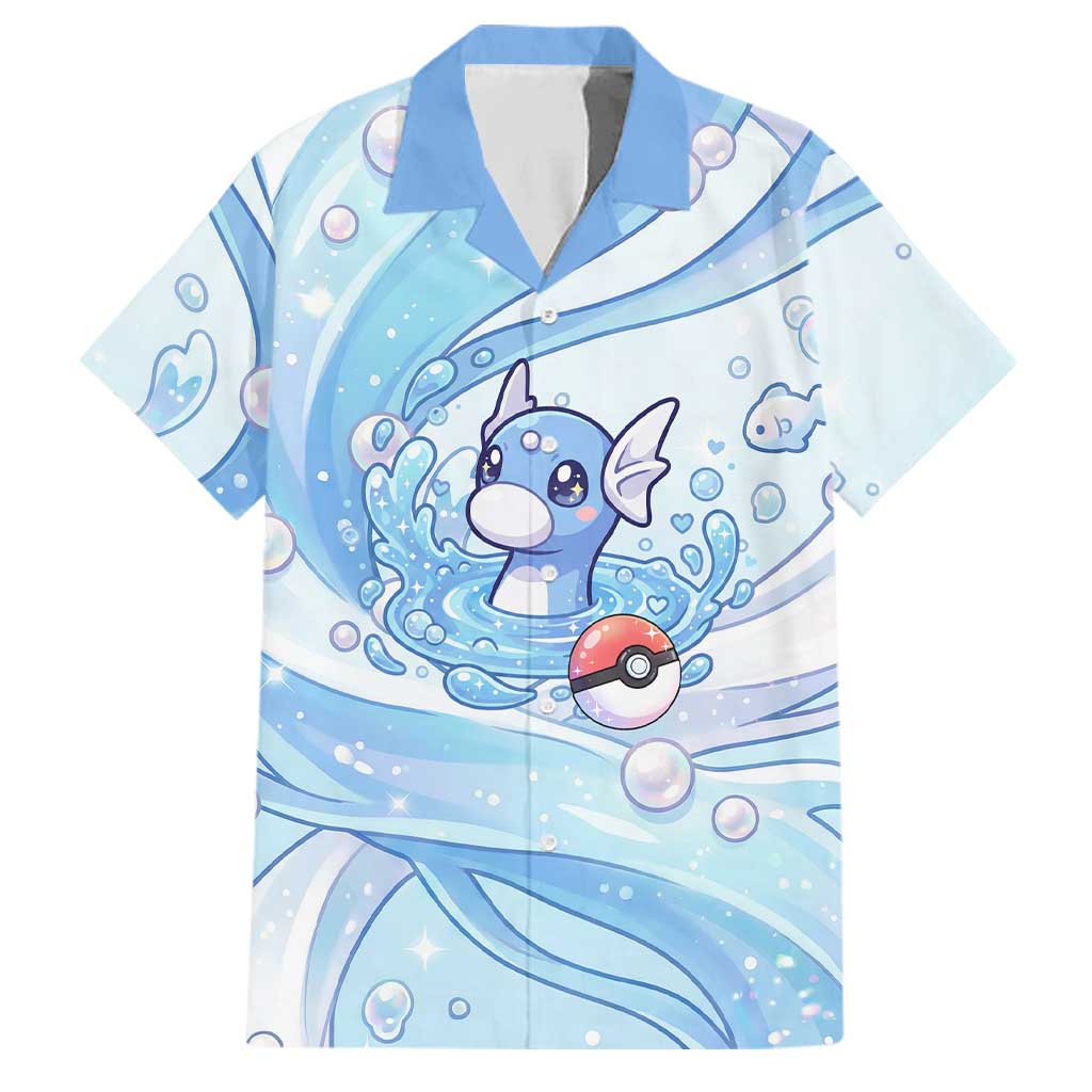 Dratini Family Matching Mermaid Dress and Hawaiian Shirt Pastel Aquatic Crystal Art