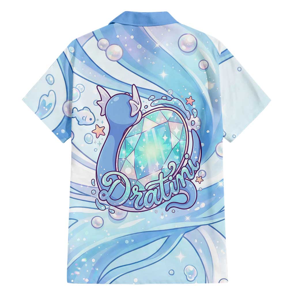 Dratini Family Matching Tank Maxi Dress and Hawaiian Shirt Pastel Aquatic Crystal Art