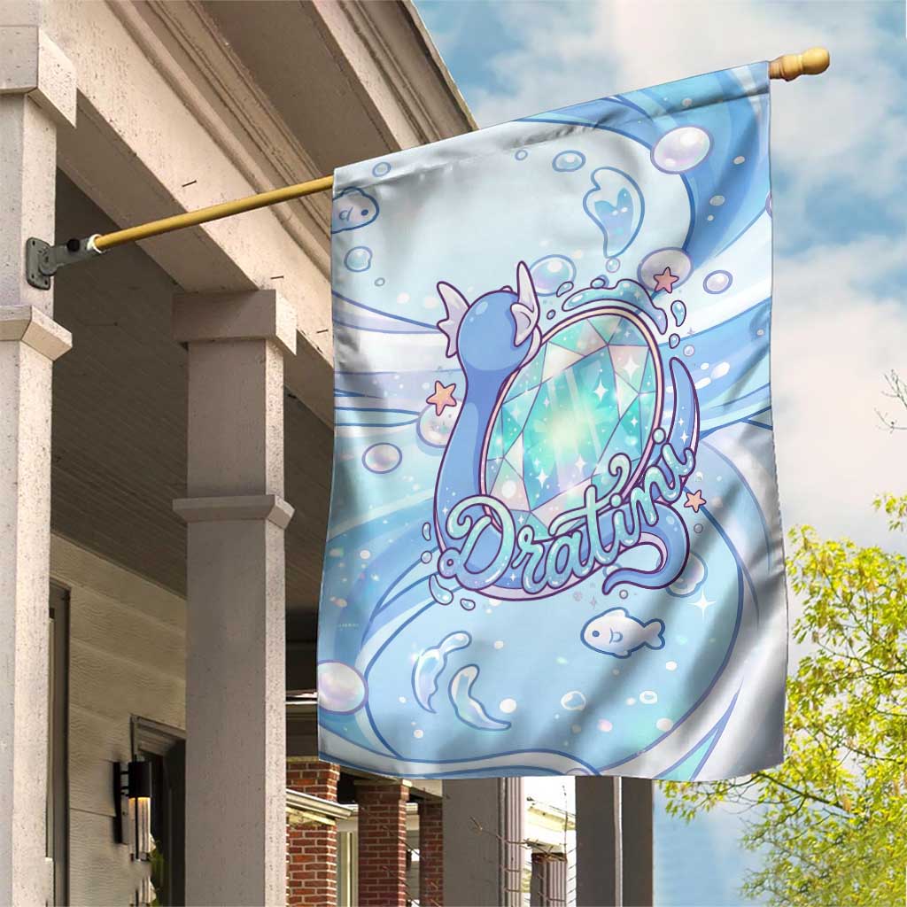 Dratini Garden Flag Pastel Aquatic Crystal Art