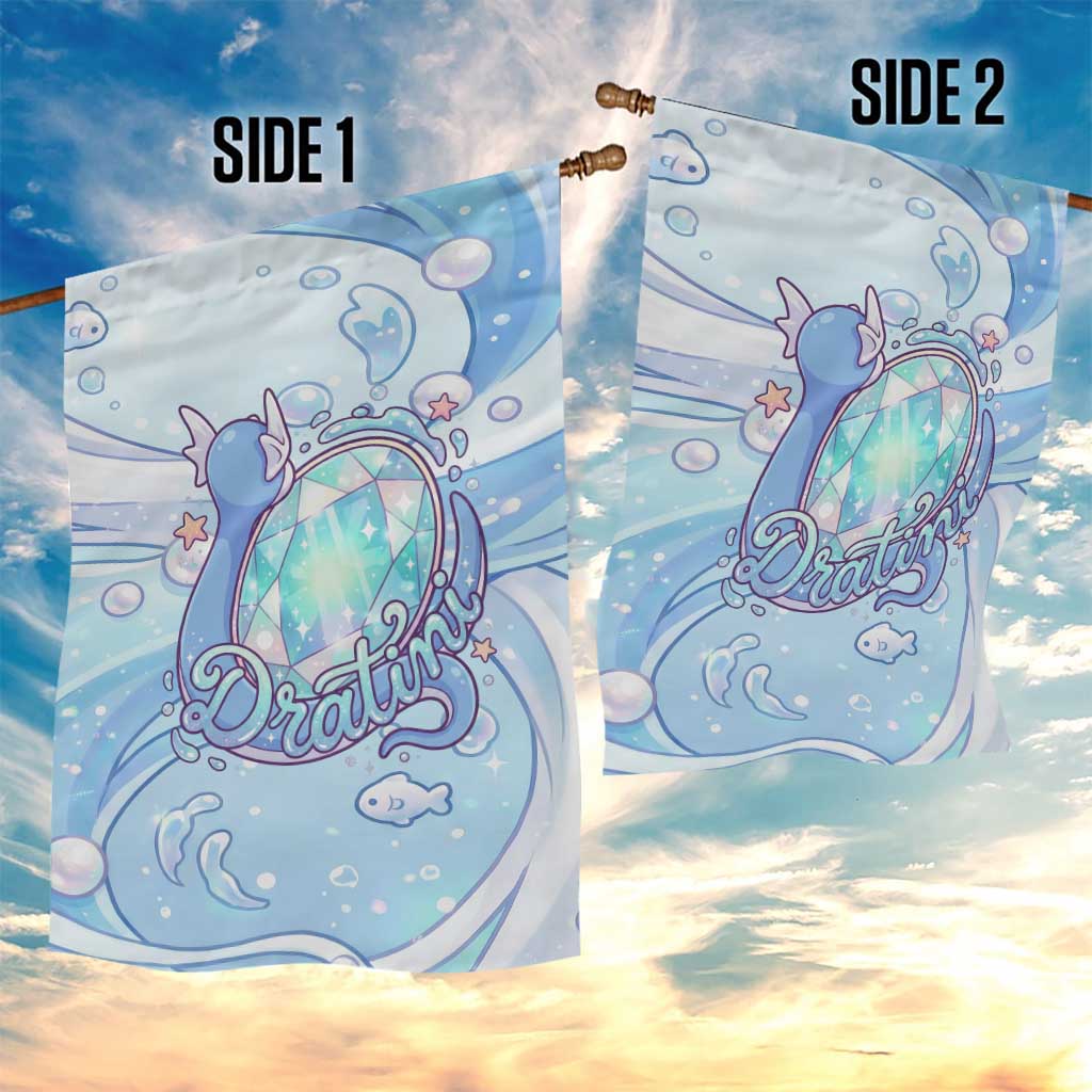 Dratini Garden Flag Pastel Aquatic Crystal Art