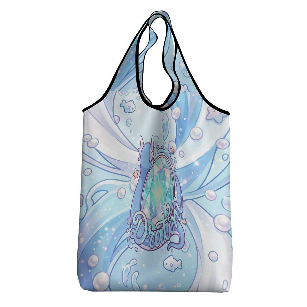 Dratini Grocery Bag Pastel Aquatic Crystal Art