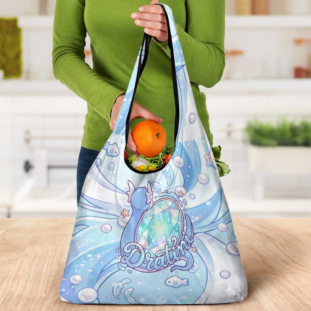 Dratini Grocery Bag Pastel Aquatic Crystal Art