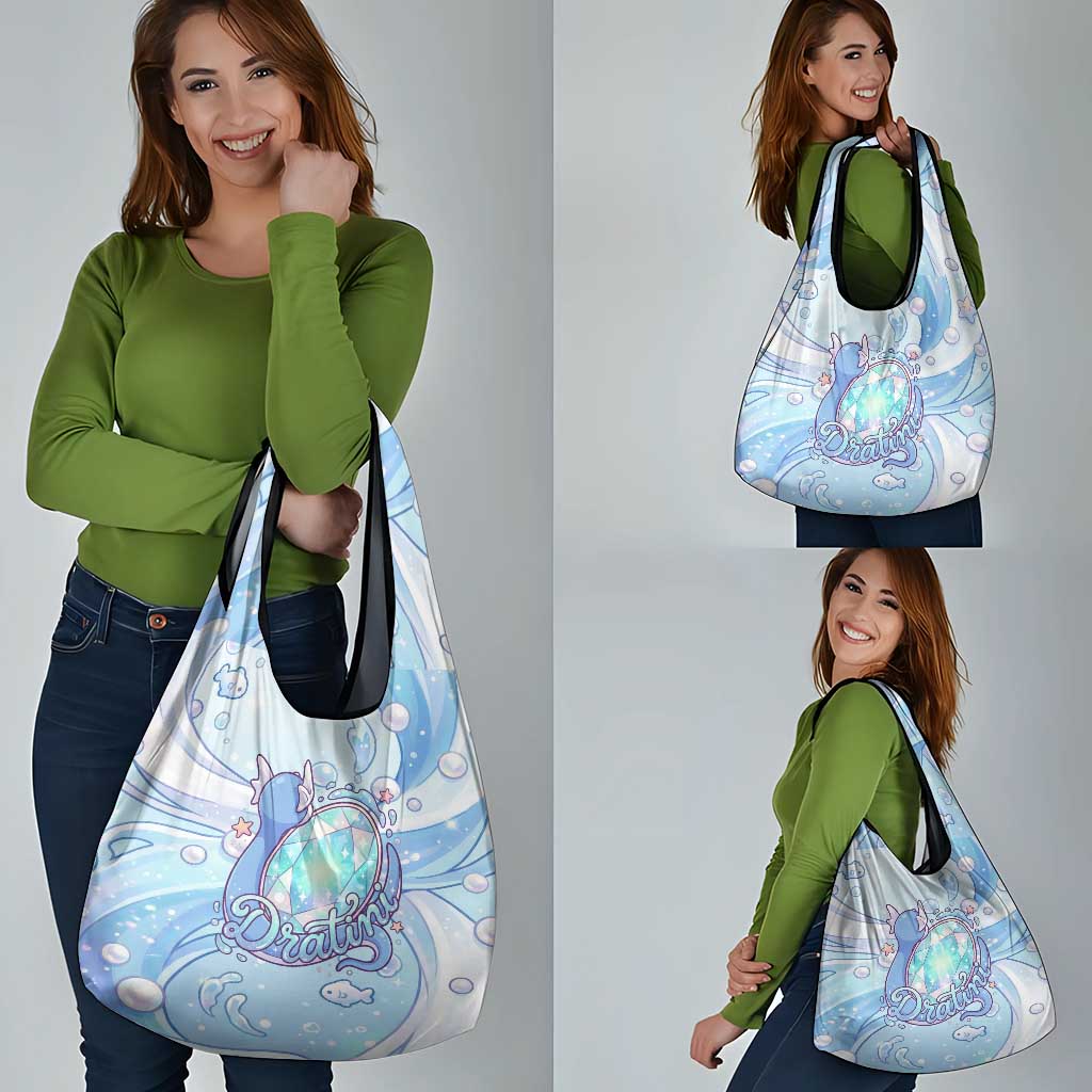 Dratini Grocery Bag Pastel Aquatic Crystal Art