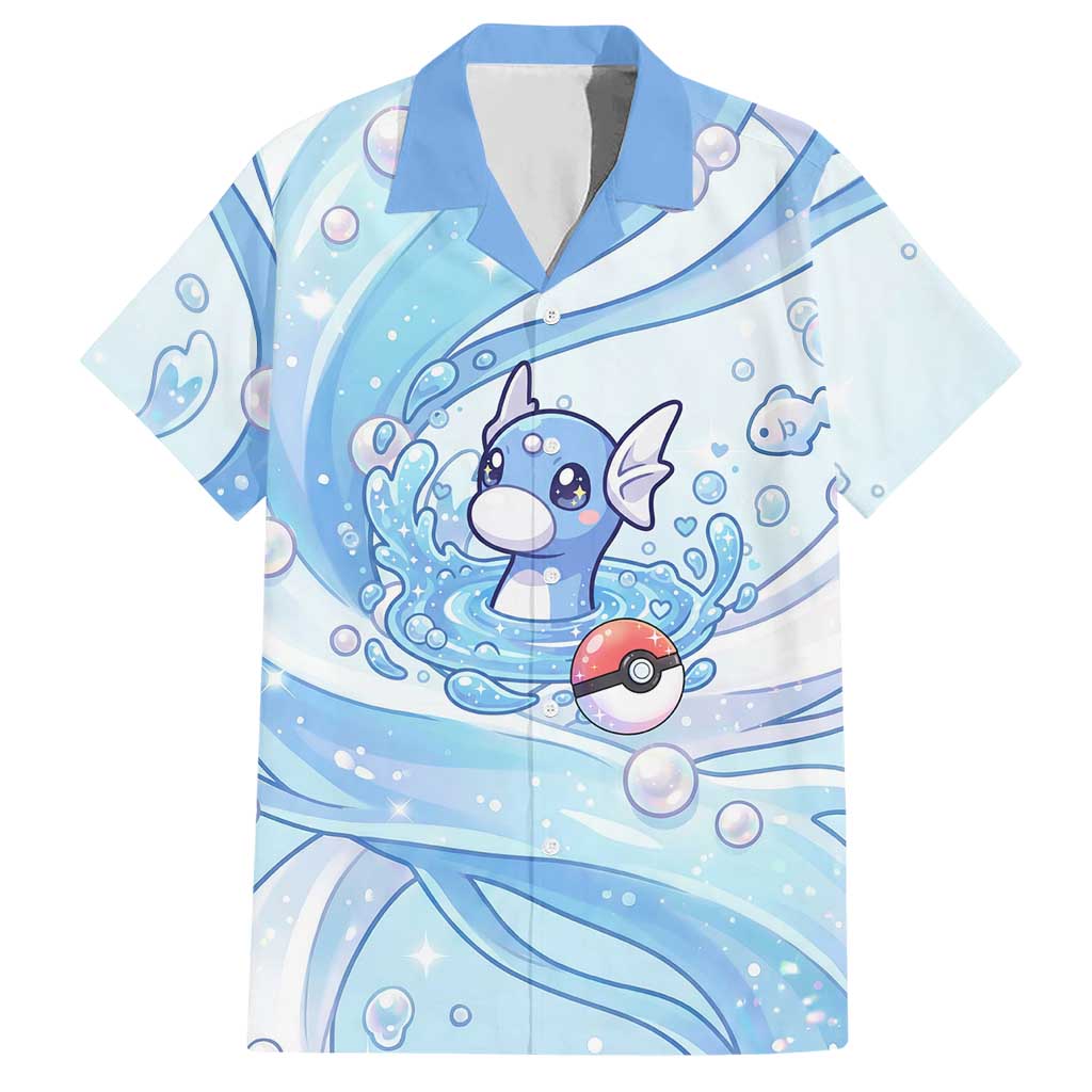 Dratini Hawaiian Shirt Pastel Aquatic Crystal Art