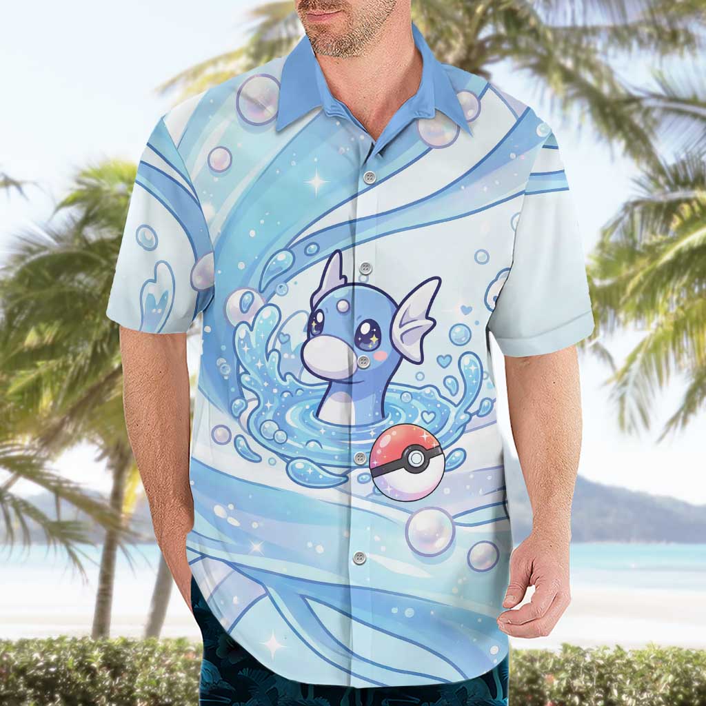 Dratini Hawaiian Shirt Pastel Aquatic Crystal Art