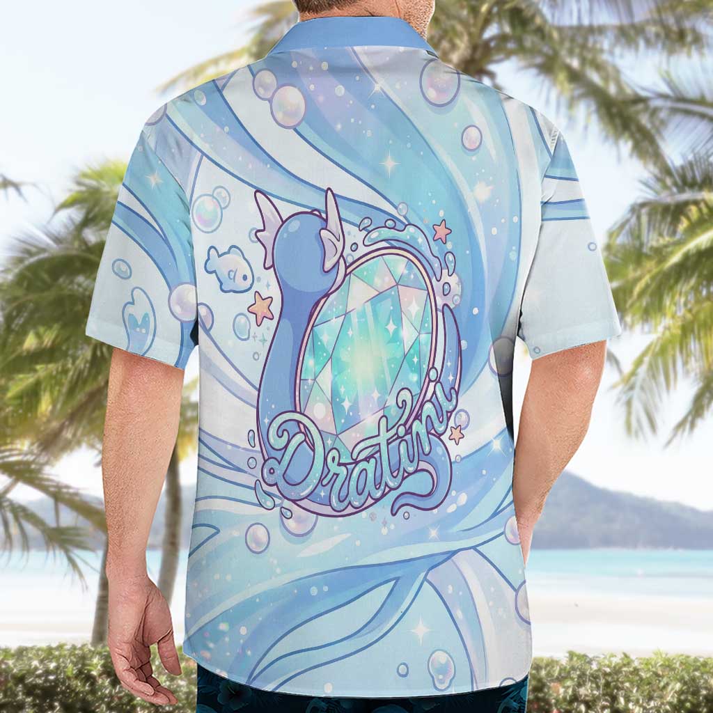 Dratini Hawaiian Shirt Pastel Aquatic Crystal Art